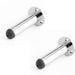 PACK Sleek Cylinder Wall Mounted Door Stop Polished Chrome 75mm Design Rubber Stopper Protector (1)