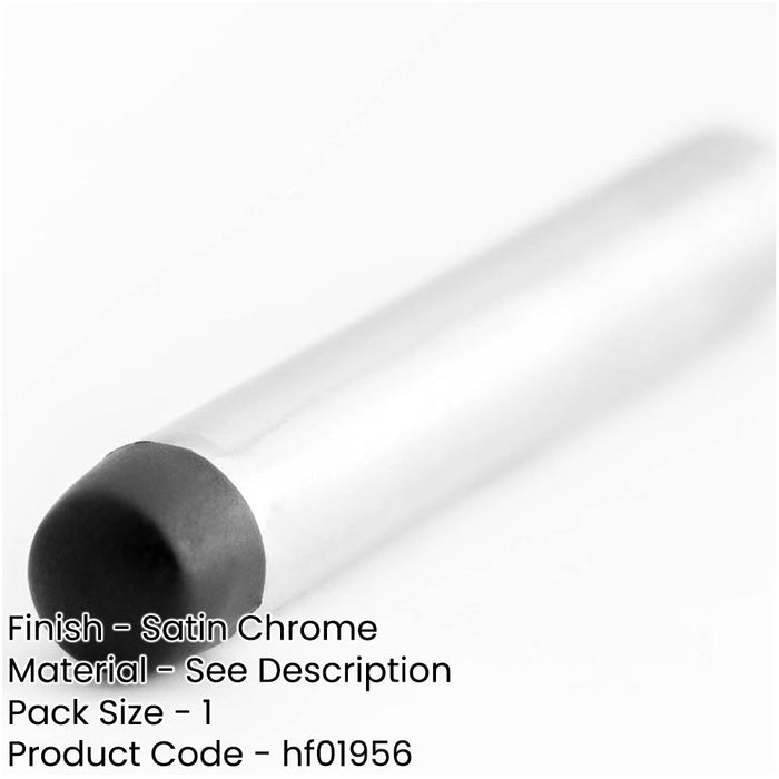 Elegant Satin Chrome Cylinder Wall Mounted Door Stop Door Protection Rubber Stopper Protector-1