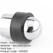 Dome Topped Floor Mounted Door Stop Polished Chrome 48x28mm Rubber Stopper Protector-1