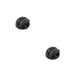 PACK Black Oval Floor Mounted Door Stop 46x26mm Rubber Stopper Protector (1)