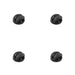 PACK Black Oval Floor Mounted Door Stop 46x26mm Rubber Stopper Protector