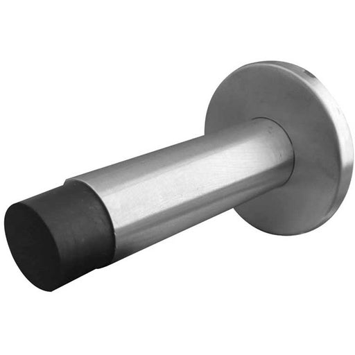 Premium Satin Stainless Steel Wall Mounted Door Stops 80x48mm Rubber Stopper Protector