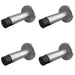 PACK Premium Satin Stainless Steel Wall Mounted Door Stops 80x48mm Rubber Stopper Protector