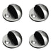 PACK Elegant 50mm Satin Stainless Steel Door Stops Modern Interiors Rubber Stopper Protector