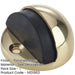 Premium Oval Floor Mounted Door Stop Polished Brass 46x26mm Rubber Stopper Protector-1