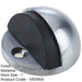 Satin Chrome Oval Floor Mounted Door Stop Wall Protection Rubber Stopper Protector-1