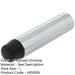 Elegant Cylinder Wall Mounted Door Stop Polished Chrome Finish Rubber Stopper Protector-1
