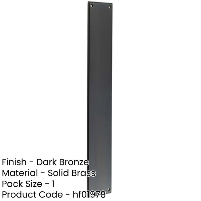 Elegant Dark Bronze Finger Plate 75mm Doors Solid Brass Door Push Protector-1