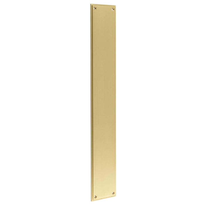 Elegant Satin Brass Finger Plate 75mm Doors Solid Brass Door Push Protector