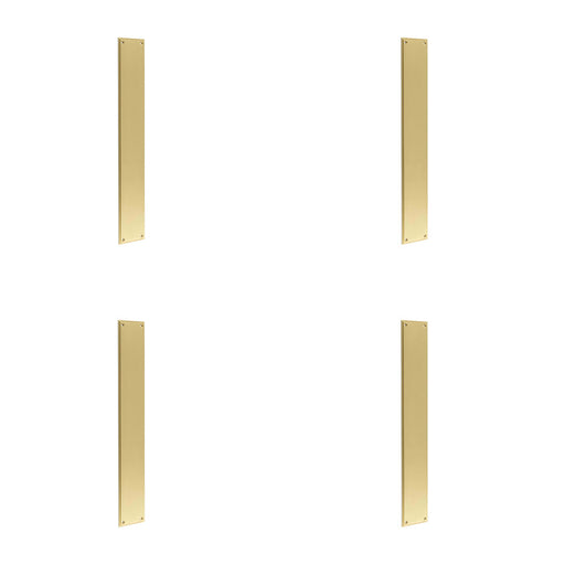 PACK Elegant Satin Brass Finger Plate 75mm Doors Solid Brass Door Push Protector