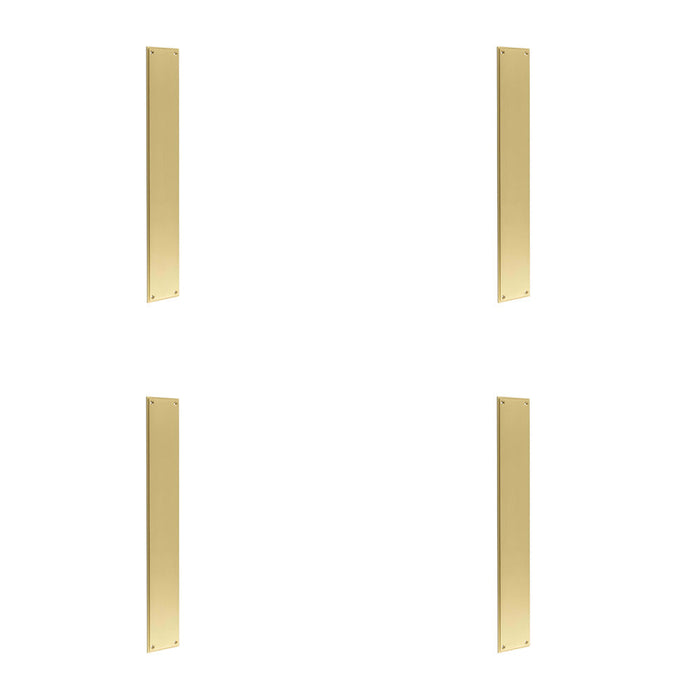 PACK Elegant Satin Brass Finger Plate 75mm Doors Solid Brass Door Push Protector