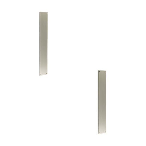 PACK Satin Nickel Finger Plate 450mm 75mm Doors Solid Brass Door Push Protector (1)