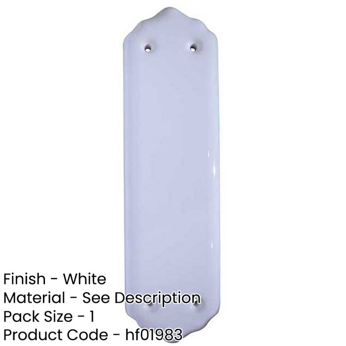 Elegant White Porcelain Fingerplates Home Décor Door Protector Plate-1