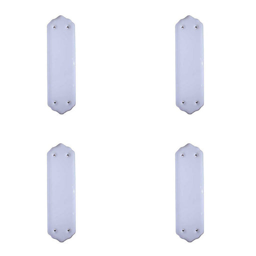 PACK Elegant White Porcelain Fingerplates Home Décor Door Protector Plate