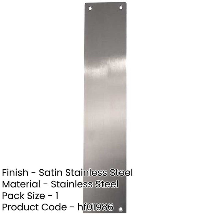 Durable Stainless Steel Finger Plates 305x75mm Modern Interiors Door Protector Plate-1