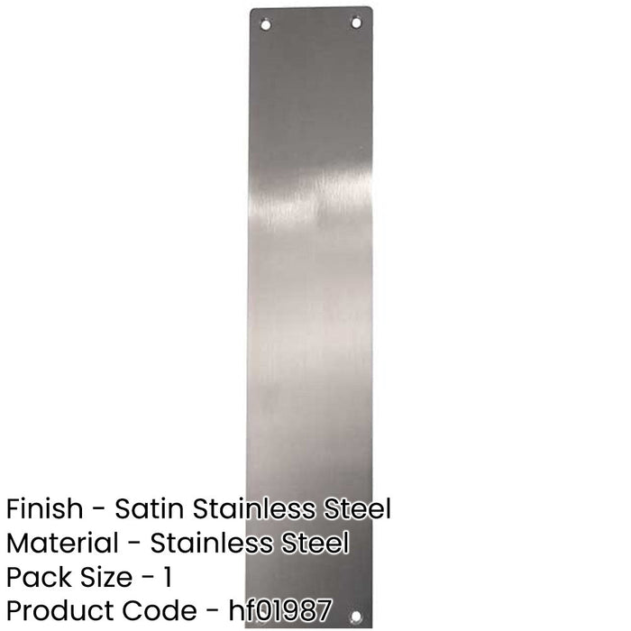 High-Quality Satin Stainless Steel Finger Plates 350x75mm Durable Protection Door Protector Plate-1