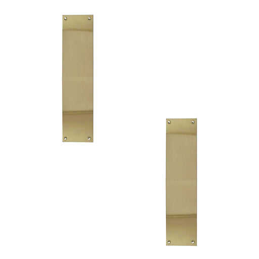 PACK Elegant Polished Brass Fingerplates 305x75mm Door Protection Door Protector Plate (1)