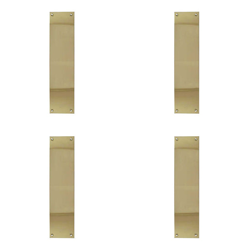 PACK Elegant Polished Brass Fingerplates 305x75mm Door Protection Door Protector Plate