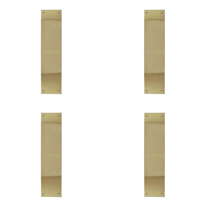 PACK Elegant Polished Brass Fingerplates 305x75mm Door Protection Door Protector Plate