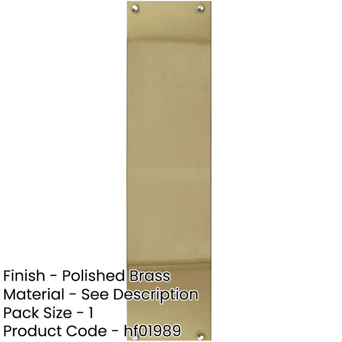 Premium Polished Brass Fingerplates 350x75mm Elegant Door Finishes Door Protector Plate-1