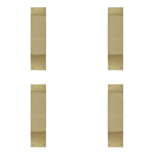 PACK Premium Polished Brass Fingerplates 350x75mm Elegant Door Finishes Door Protector Plate