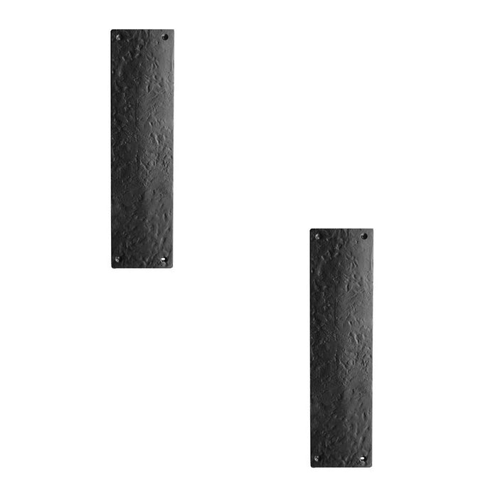 PACK Antique Black Range Finger Plates 300x70mm Elegant Door Hardware Door Protector Plate (1)