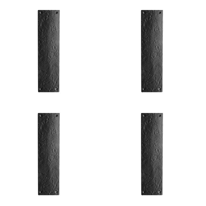 PACK Antique Black Range Finger Plates 300x70mm Elegant Door Hardware Door Protector Plate