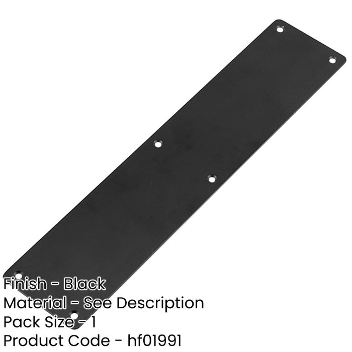 High-Quality Black Fingerplates 350x75mm Interior Design Door Protector Plate-1