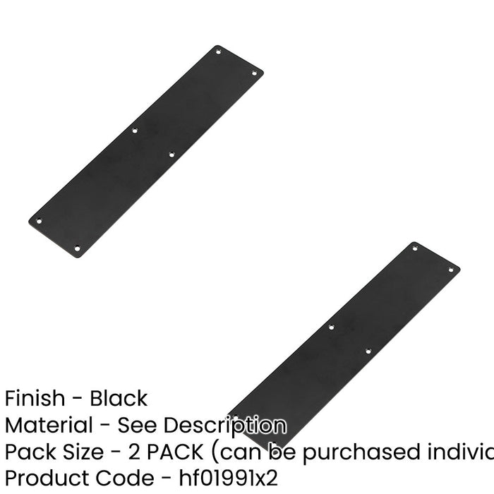 PACK High-Quality Black Fingerplates 350x75mm Interior Design Door Protector Plate (1)-1