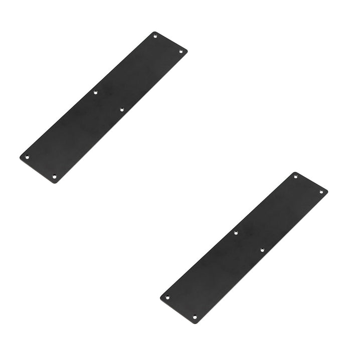 PACK High-Quality Black Fingerplates 350x75mm Interior Design Door Protector Plate (1)