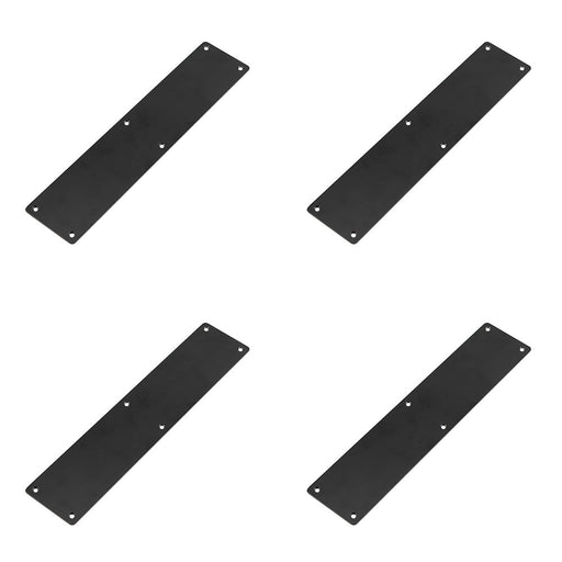 PACK High-Quality Black Fingerplates 350x75mm Interior Design Door Protector Plate