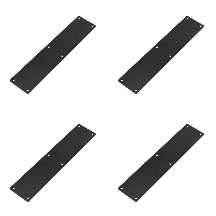 PACK High-Quality Black Fingerplates 350x75mm Interior Design Door Protector Plate