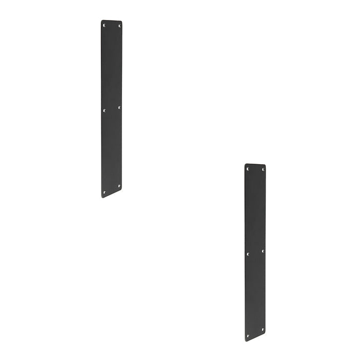 PACK Premium Black Fingerplates 475x75mm Doors Door Protector Plate (1)