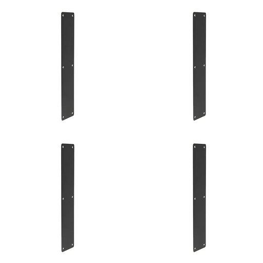 PACK Premium Black Fingerplates 475x75mm Doors Door Protector Plate