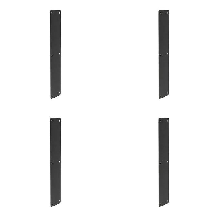 PACK Premium Black Fingerplates 475x75mm Doors Door Protector Plate