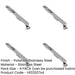 PACK Lever Action Radiused Flushbolts 305x20mm Polished Stainless Steel Double Doors-1