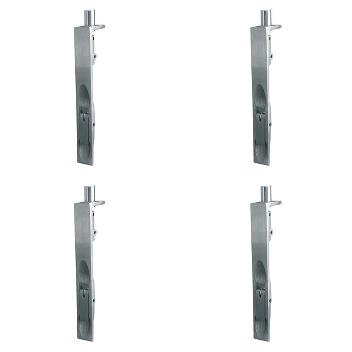 PACK Premium Stainless Steel Lever Action Flushbolts Double Doors 150x20mm