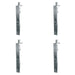 PACK Premium Stainless Steel Lever Action Flushbolts Double Doors 150x20mm