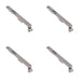 PACK Lever Action Flushbolts with Radiused Forend 203x20mm Satin Stainless Steel