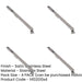 PACK Lever Action Flushbolts Double Doors Satin Stainless Steel, 457x20mm-1