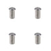 PACK Durable Stainless Steel Floor Bolt Socket Concrete 20x25mm Dust Proof Design