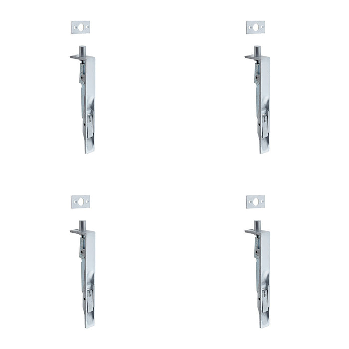 PACK Durable Aluminium Lever Action Flushbolts 152x19mm Satin Anodised Finish