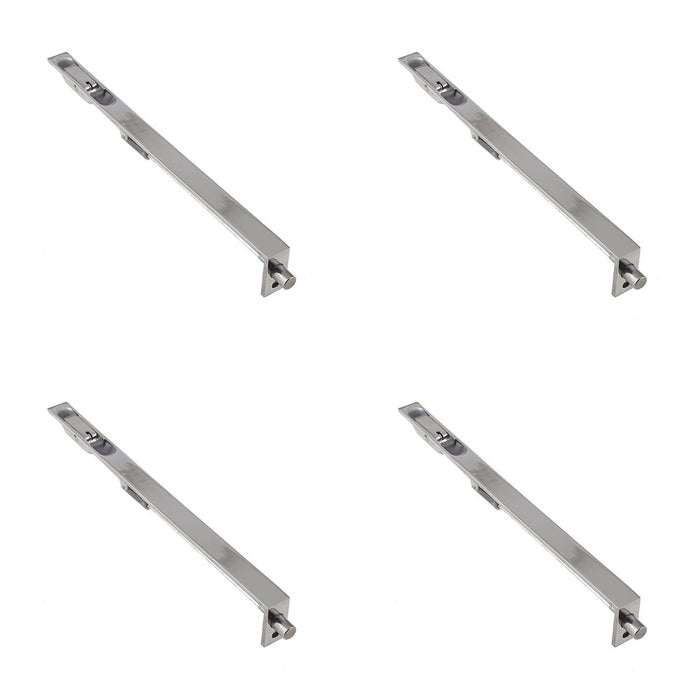 PACK Polished Stainless Steel Lever Action Flushbolts Secure Double Doors