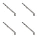 PACK Polished Stainless Steel Lever Action Flushbolts Secure Double Doors