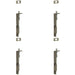 PACK Antique Brass Stainless Steel Flush Bolts 150mm 20mm Square Forend Security