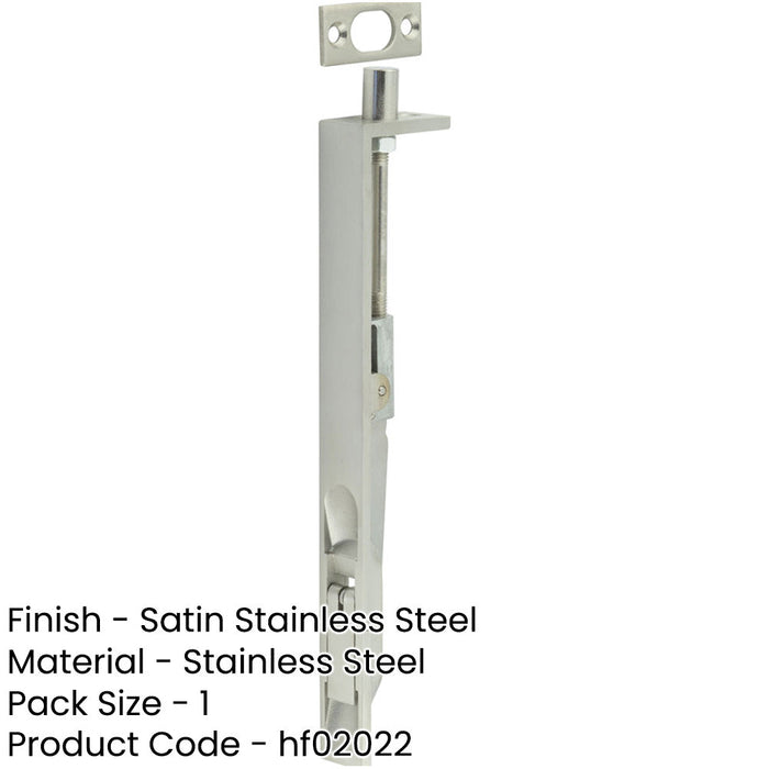 Premium Stainless Steel Lever Action Flushbolts Double Doors 203x20mm-1