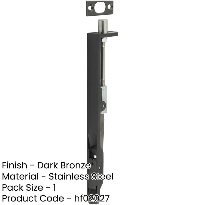 Durable Lever Action Flushbolts Dark Bronze Finish-1