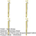 PACK Premium Stainless Steel Flush Bolts Satin Brass 203mm 20mm Square Forend-1