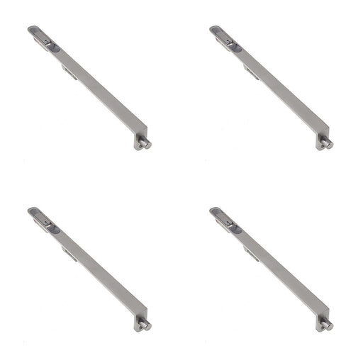 PACK Lever Action Radiused Flushbolts 305x20mm Satin Stainless Steel Double Doors