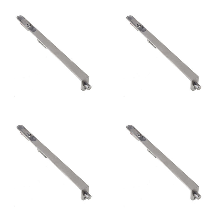 PACK Lever Action Radiused Flushbolts 305x20mm Satin Stainless Steel Double Doors